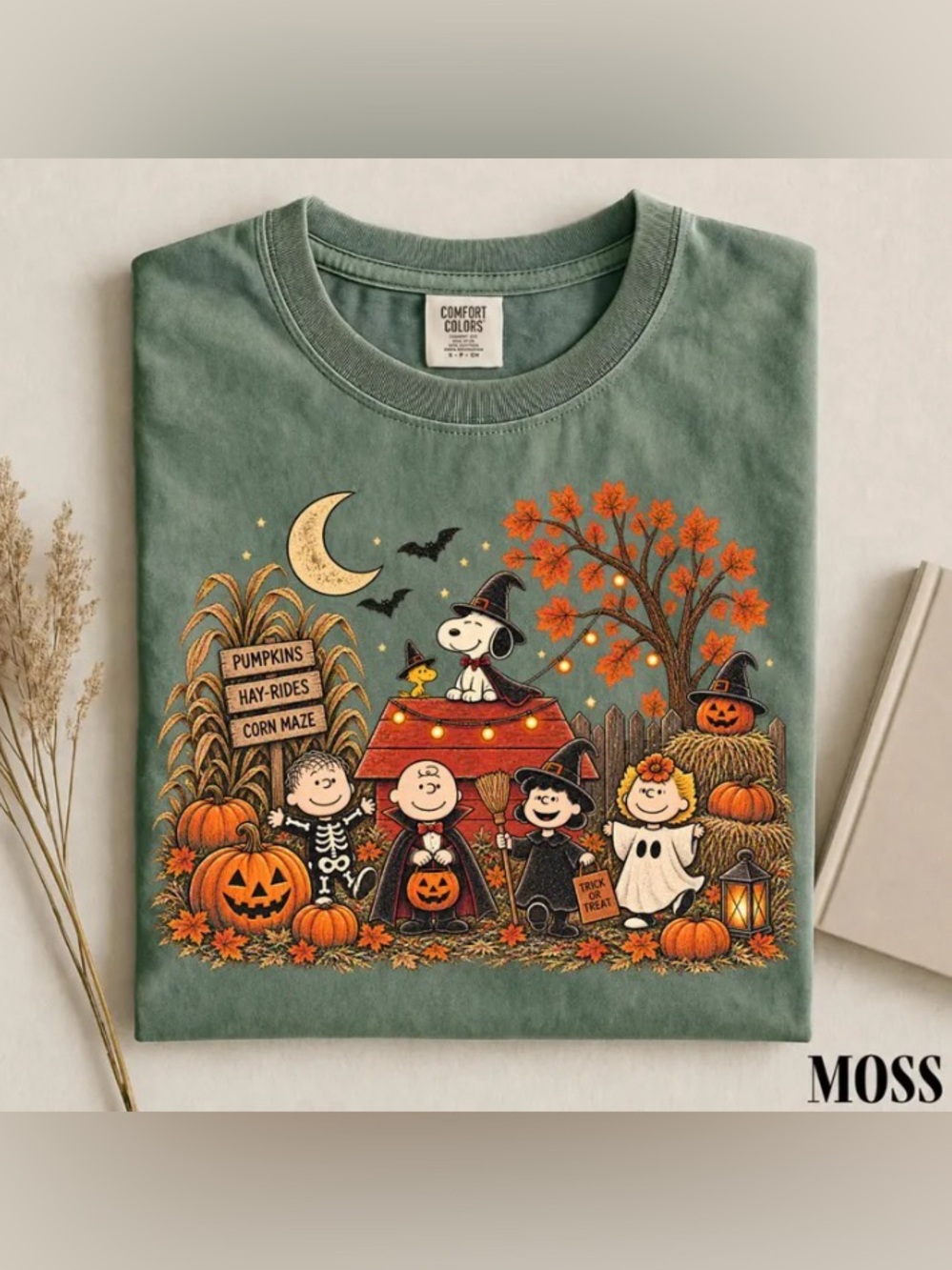 Vintage Halloween Pumpkin Patch Comfort Colors T-Shirt, Spooky Trick or Treat